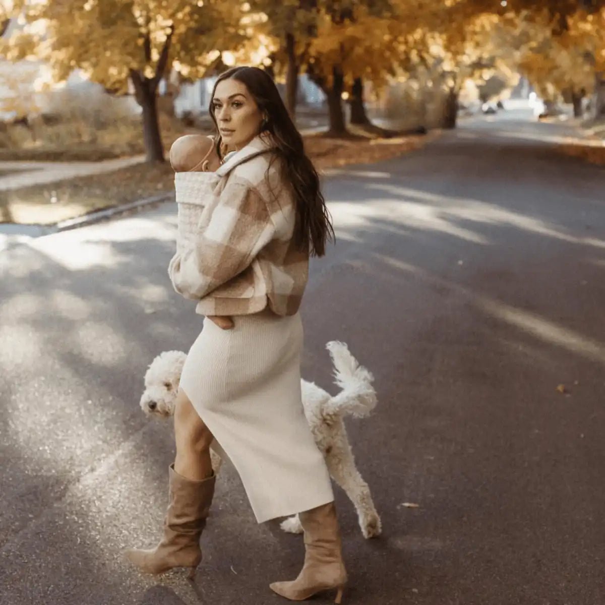 Porte - bébé Twinie. - Beige Chic - Twinie FR